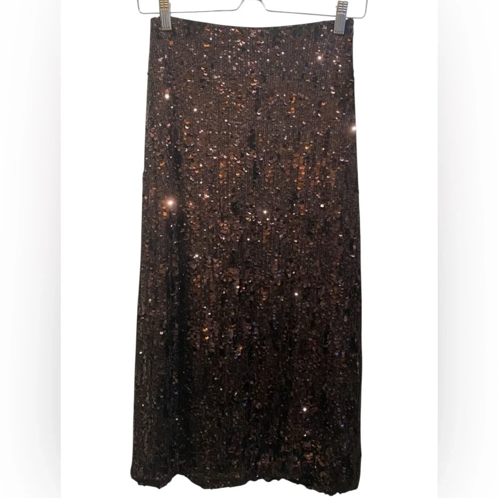 Vanessa Bruno Dirma Sequin Pencil Midi Skirt, Size FR 34=US 2